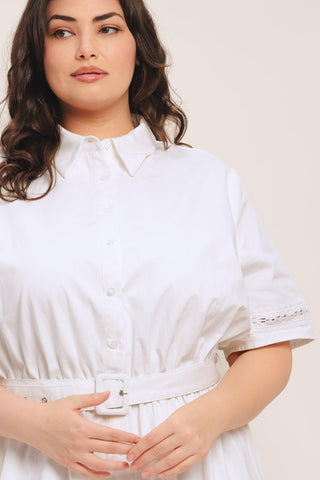 ELEGANT ENCOUNTER WOVEN MIDI DRESS - Glamourous Grace
