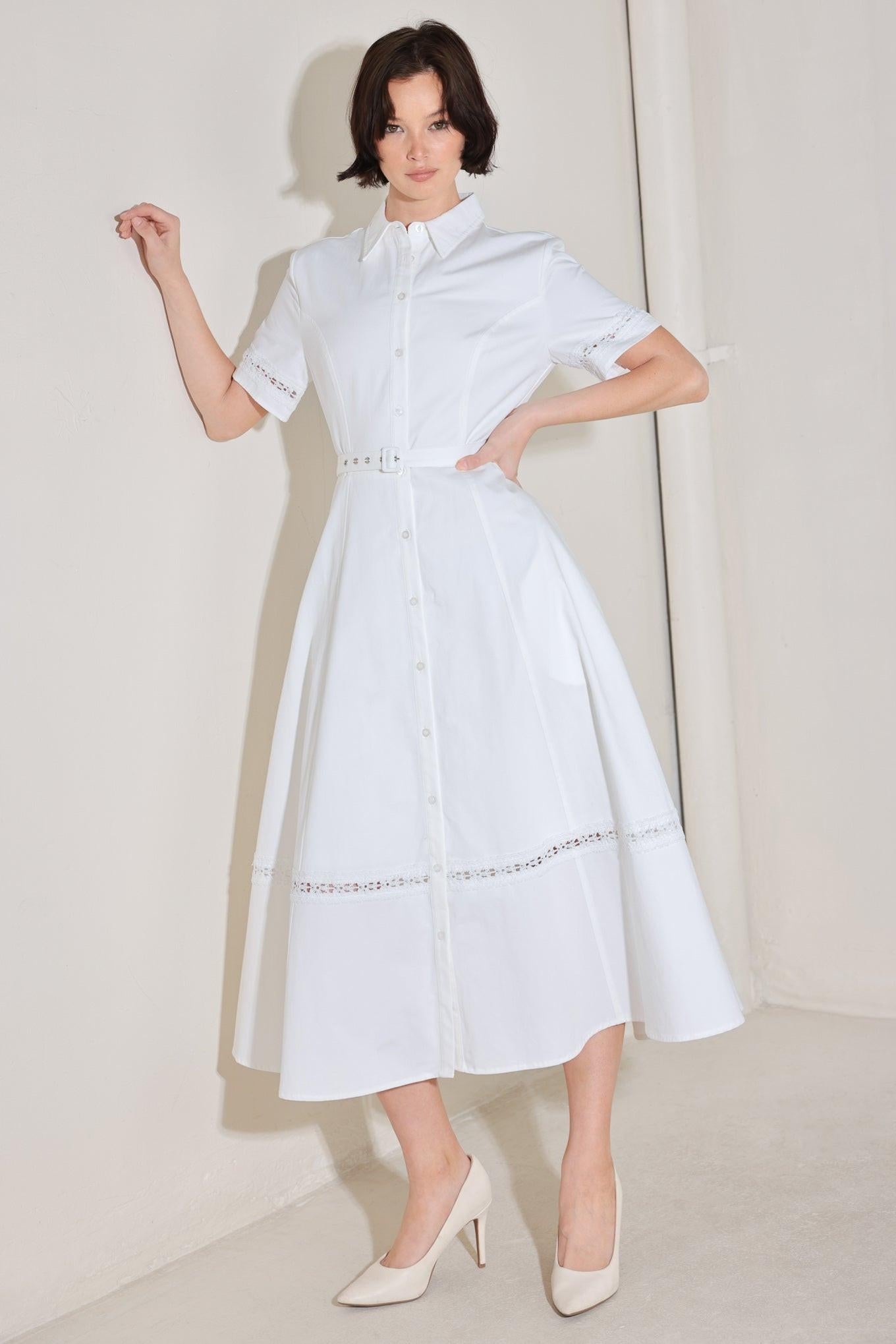 ELEGANT ENCOUNTER WOVEN MIDI DRESS - Glamourous Grace