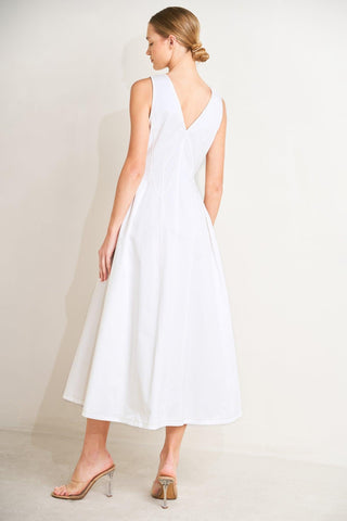 ELEGANTLY YOURS WOVEN MIDI DRESS - Glamourous Grace
