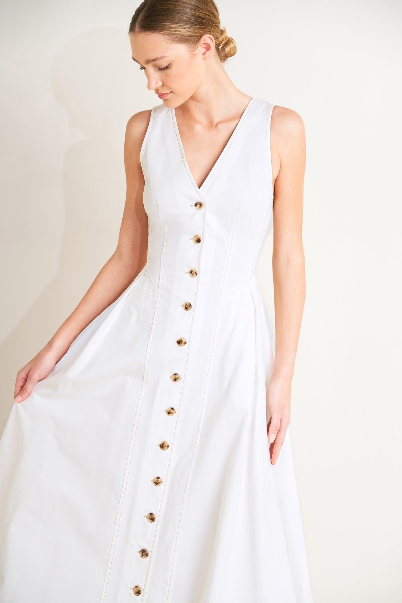 ELEGANTLY YOURS WOVEN MIDI DRESS - Glamourous Grace