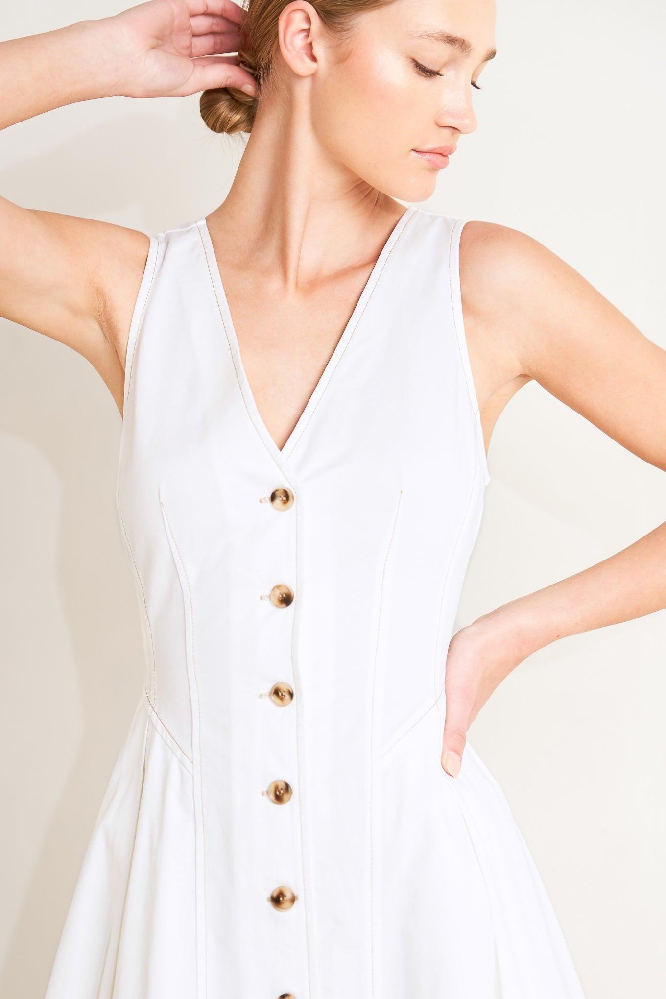 ELEGANTLY YOURS WOVEN MIDI DRESS - Glamourous Grace