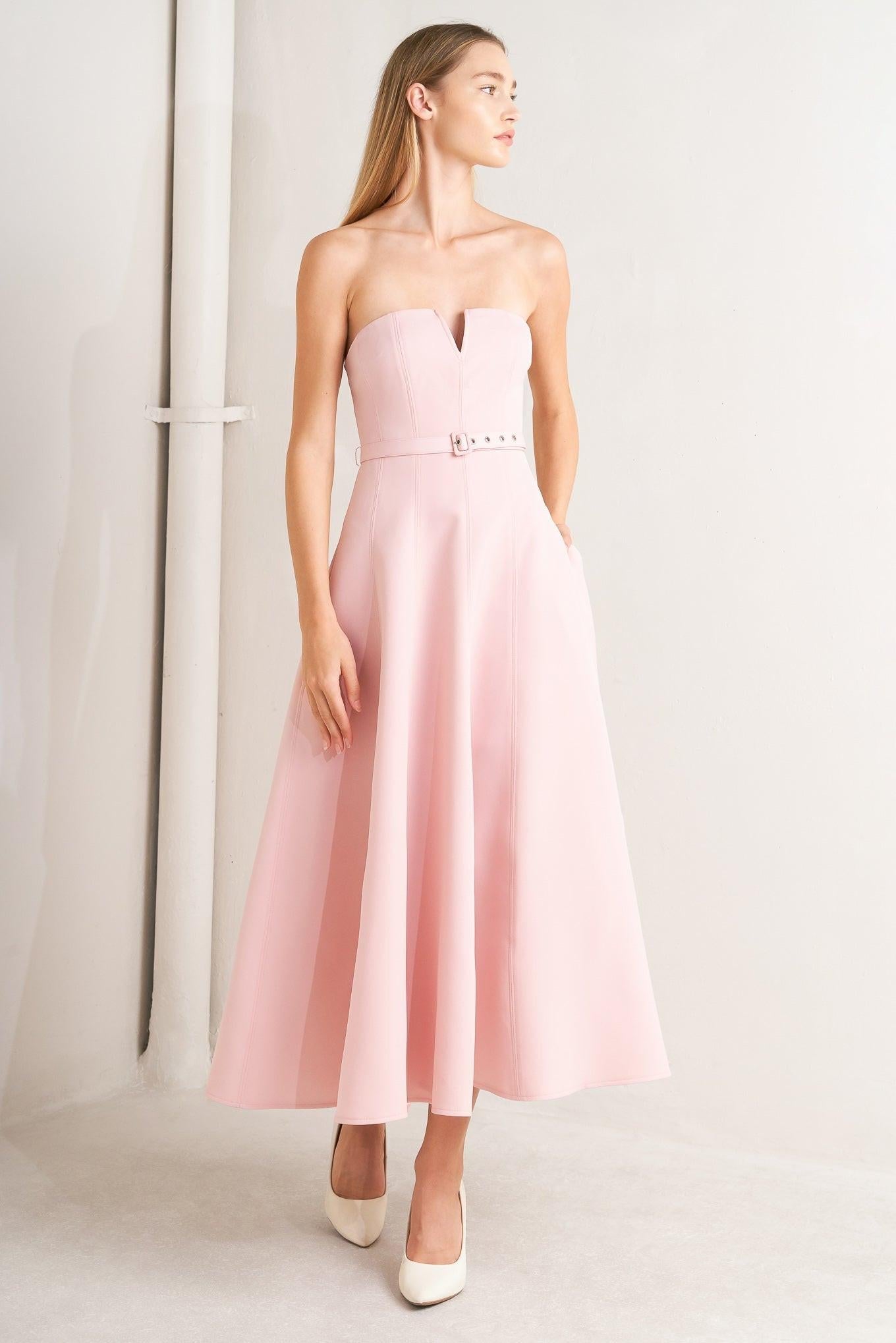 WEEKEND GLAM WOVEN MIDI DRESS - Glamourous Grace