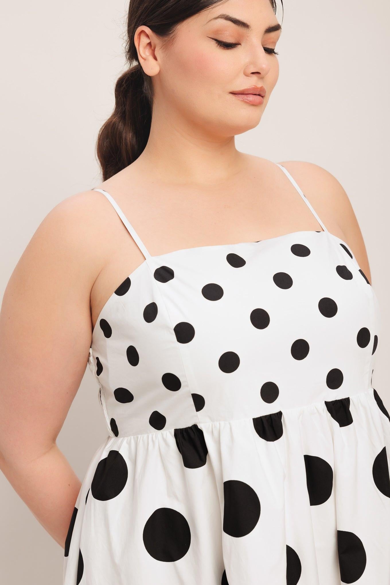 DOLCE VITA POLKA DOT WOVEN MIDI DRESS - Glamourous Grace