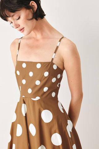 DOLCE VITA POLKA DOT WOVEN MIDI DRESS - Glamourous Grace