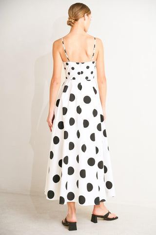 DOLCE VITA POLKA DOT WOVEN MIDI DRESS - Glamourous Grace