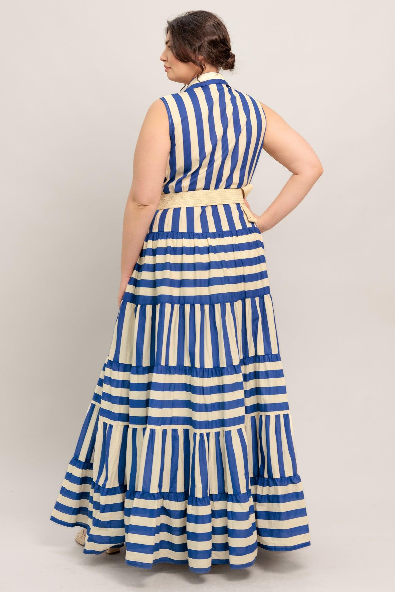SUNSET BOARDWALK STRIP MAXI DRESS - Glamourous Grace