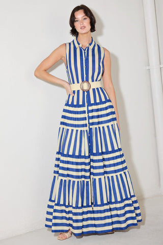 SUNSET BOARDWALK STRIP MAXI DRESS - Glamourous Grace