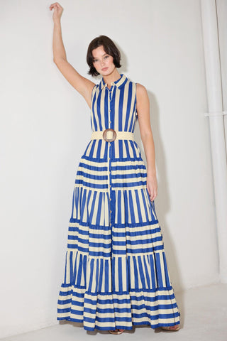 SUNSET BOARDWALK STRIP MAXI DRESS - Glamourous Grace