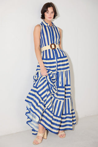 SUNSET BOARDWALK STRIP MAXI DRESS - Glamourous Grace