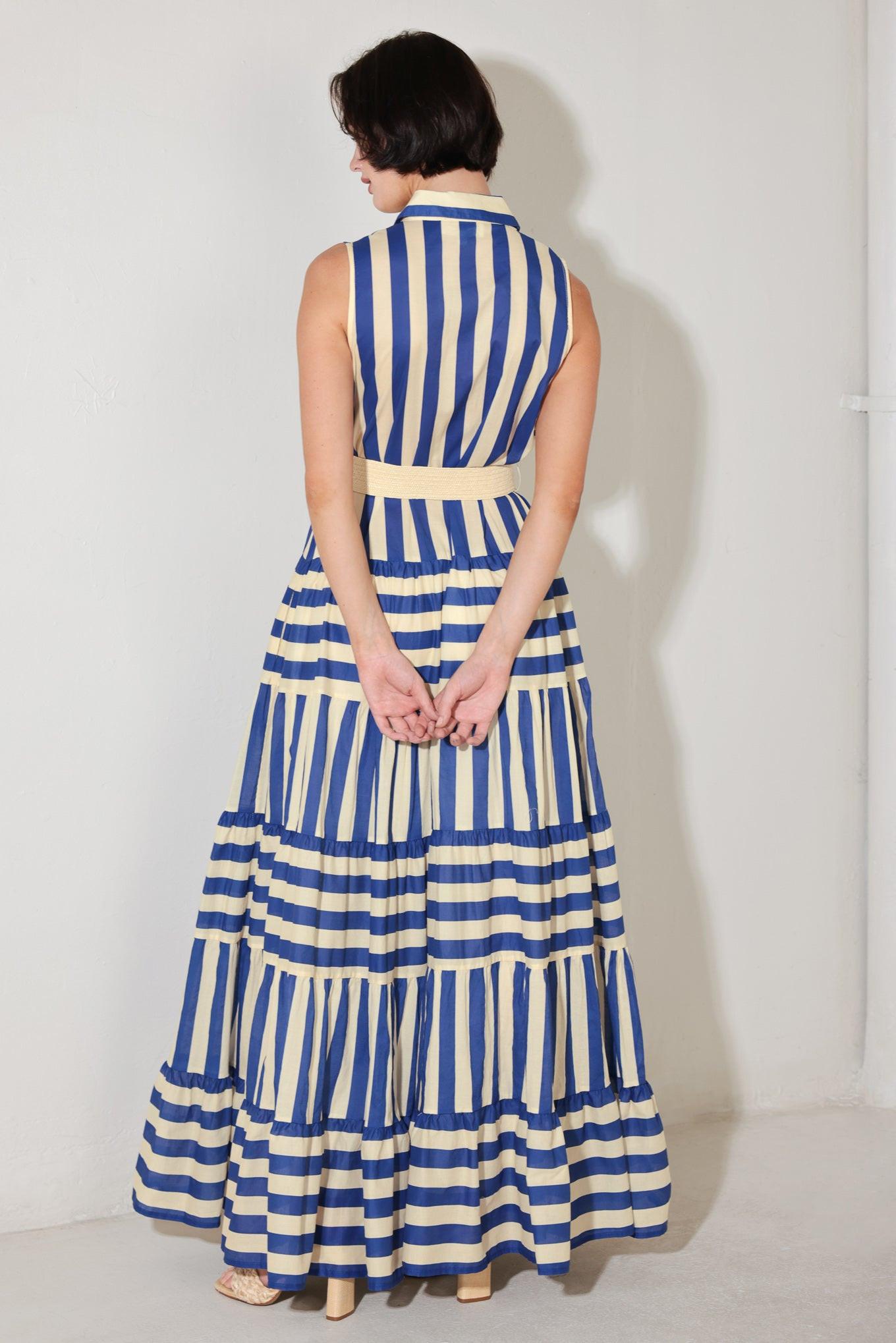 SUNSET BOARDWALK STRIP MAXI DRESS - Glamourous Grace