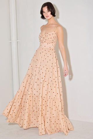 DOTTED DREAM WOVEN MAXI DRESS - Glamourous Grace