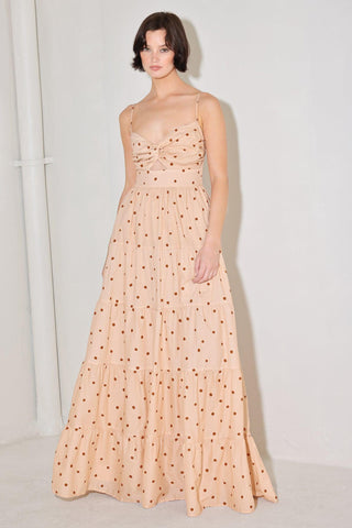DOTTED DREAM WOVEN MAXI DRESS - Glamourous Grace