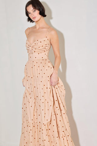 DOTTED DREAM WOVEN MAXI DRESS - Glamourous Grace