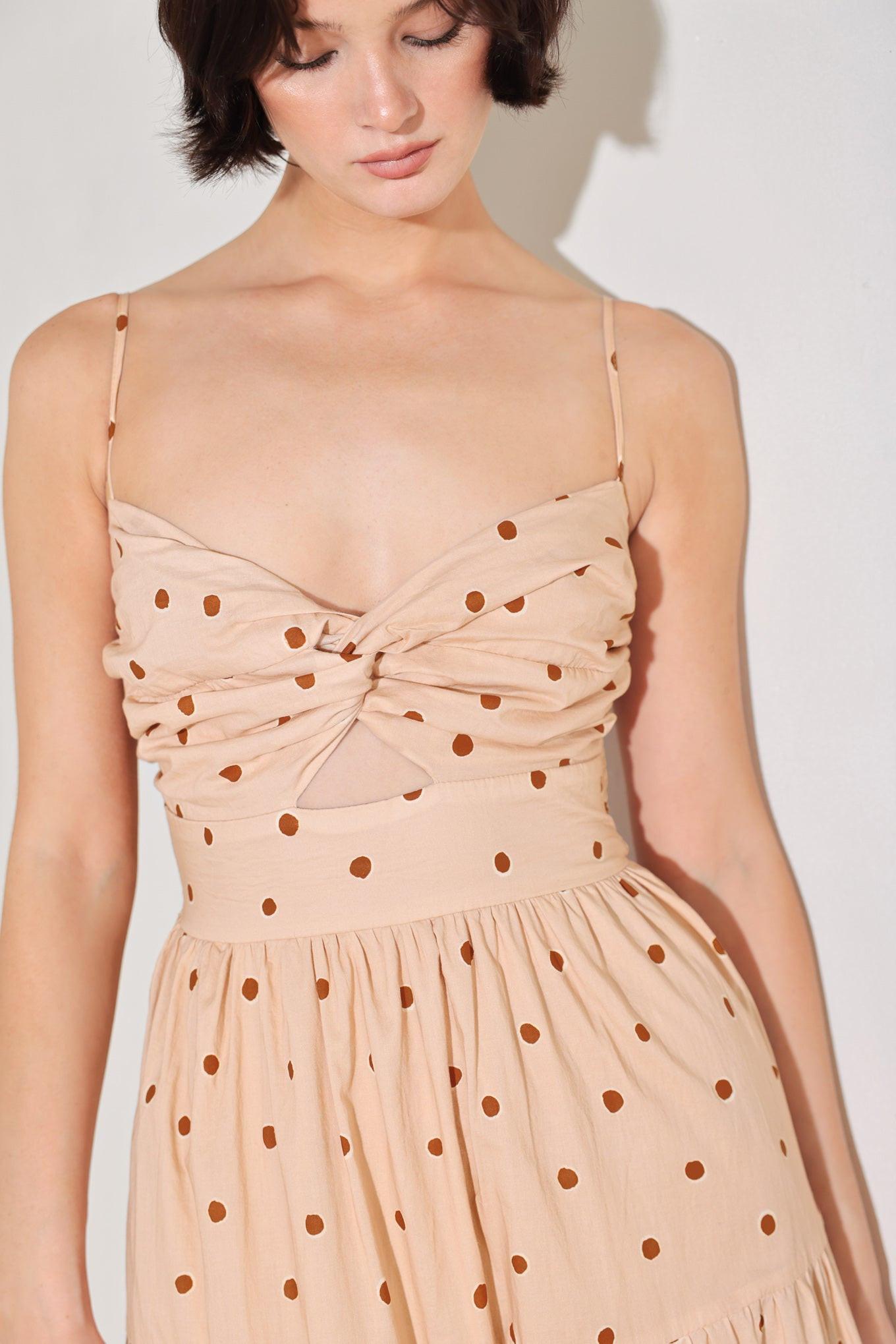 DOTTED DREAM WOVEN MAXI DRESS - Glamourous Grace