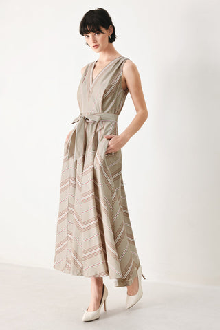 SWEET STRIPE WOVEN MIDI DRESS - Glamourous Grace