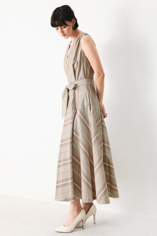 SWEET STRIPE WOVEN MIDI DRESS - Glamourous Grace