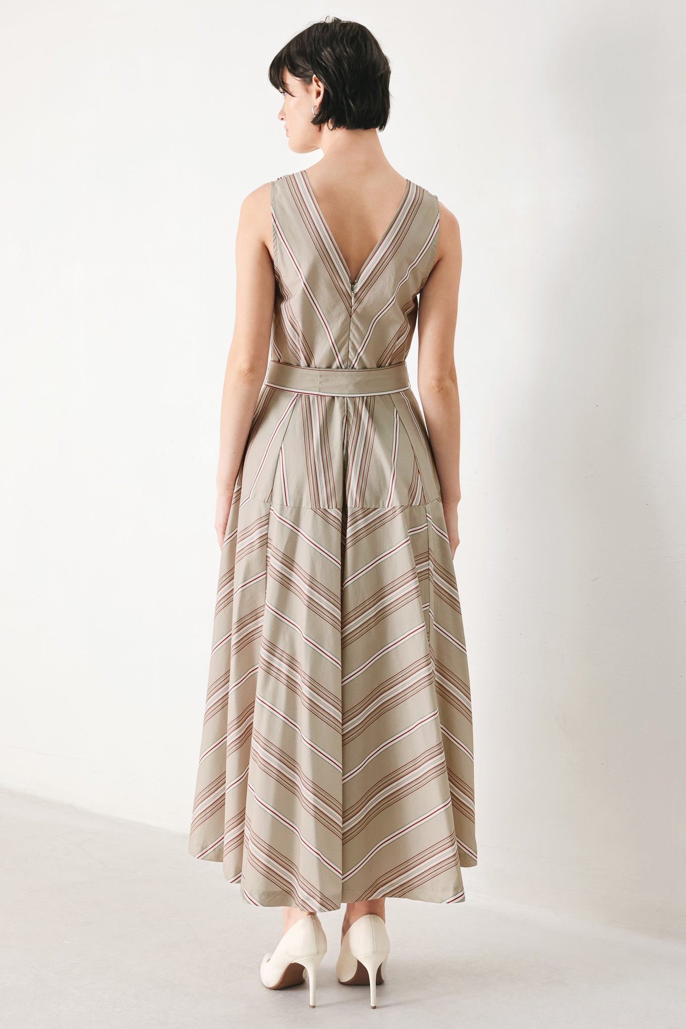 SWEET STRIPE WOVEN MIDI DRESS - Glamourous Grace