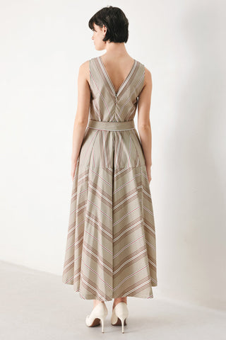 SWEET STRIPE WOVEN MIDI DRESS - Glamourous Grace