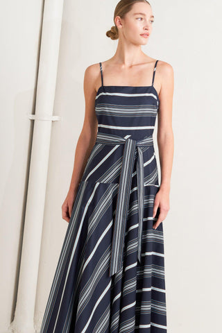 SWEET ESCAPE STRIPE WOVEN MIDI DRESS - Glamourous Grace