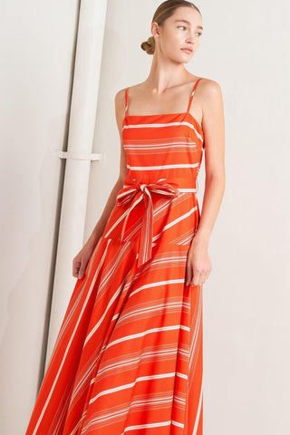 SWEET ESCAPE STRIPE WOVEN MIDI DRESS - Glamourous Grace