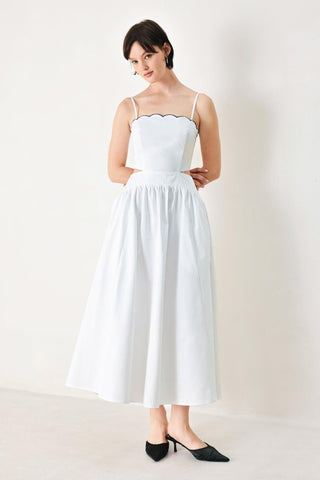 PURE ELEGANCE WOVEN MIDI DRESS - Glamourous Grace