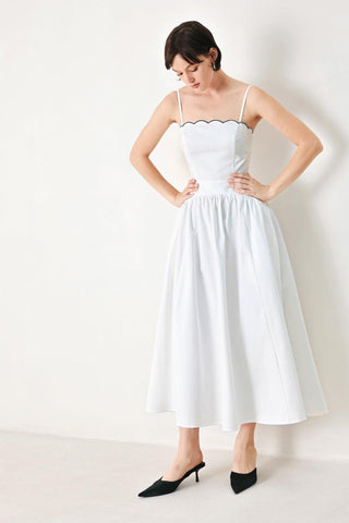 PURE ELEGANCE WOVEN MIDI DRESS - Glamourous Grace
