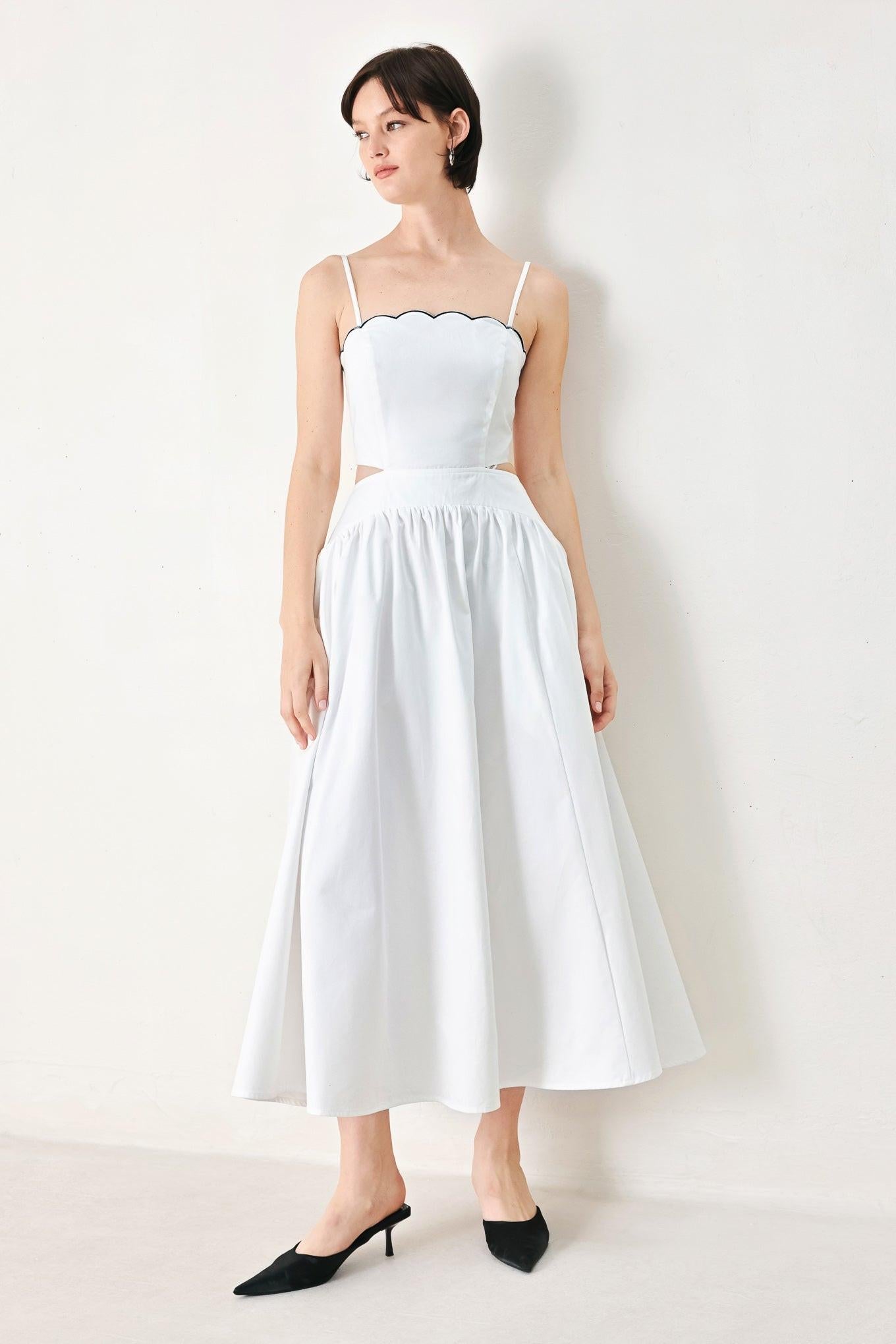 PURE ELEGANCE WOVEN MIDI DRESS - Glamourous Grace