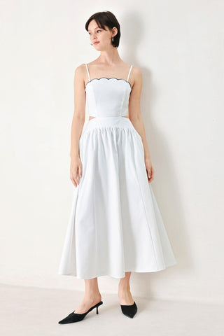 PURE ELEGANCE WOVEN MIDI DRESS - Glamourous Grace
