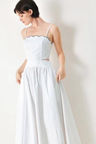PURE ELEGANCE WOVEN MIDI DRESS - Glamourous Grace