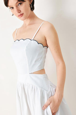 PURE ELEGANCE WOVEN MIDI DRESS - Glamourous Grace