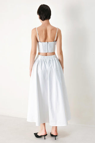 PURE ELEGANCE WOVEN MIDI DRESS - Glamourous Grace