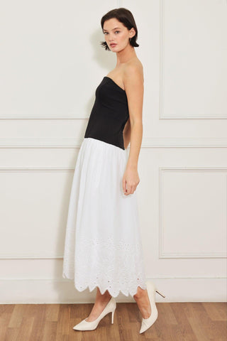 SOFT SPOKEN BEAUTY KNIT WOVEN MIDI DRESS - Glamourous Grace