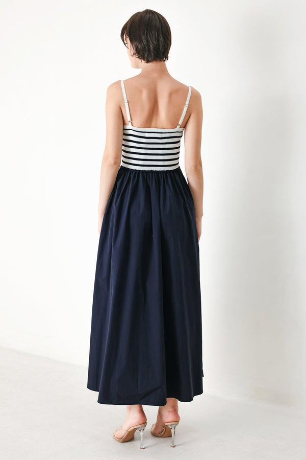 PARIS STRIPE CUTOUT MIDI DRESS - Glamourous Grace
