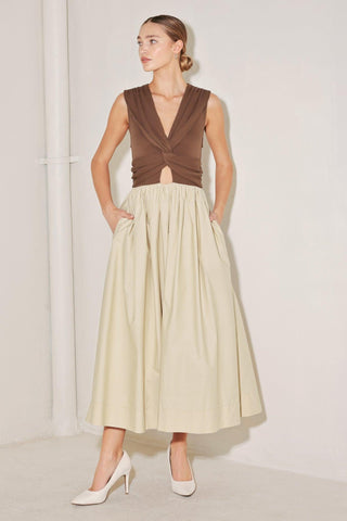 ANGEL VEIL SOLID MIDI DRESS - Glamourous Grace