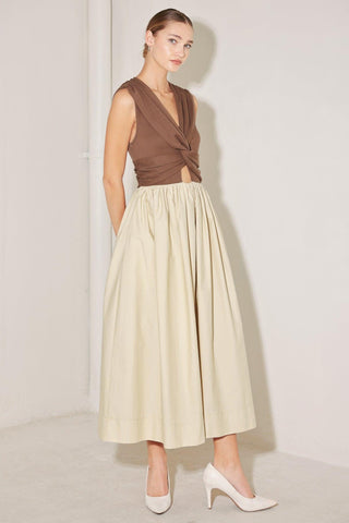 ANGEL VEIL SOLID MIDI DRESS - Glamourous Grace