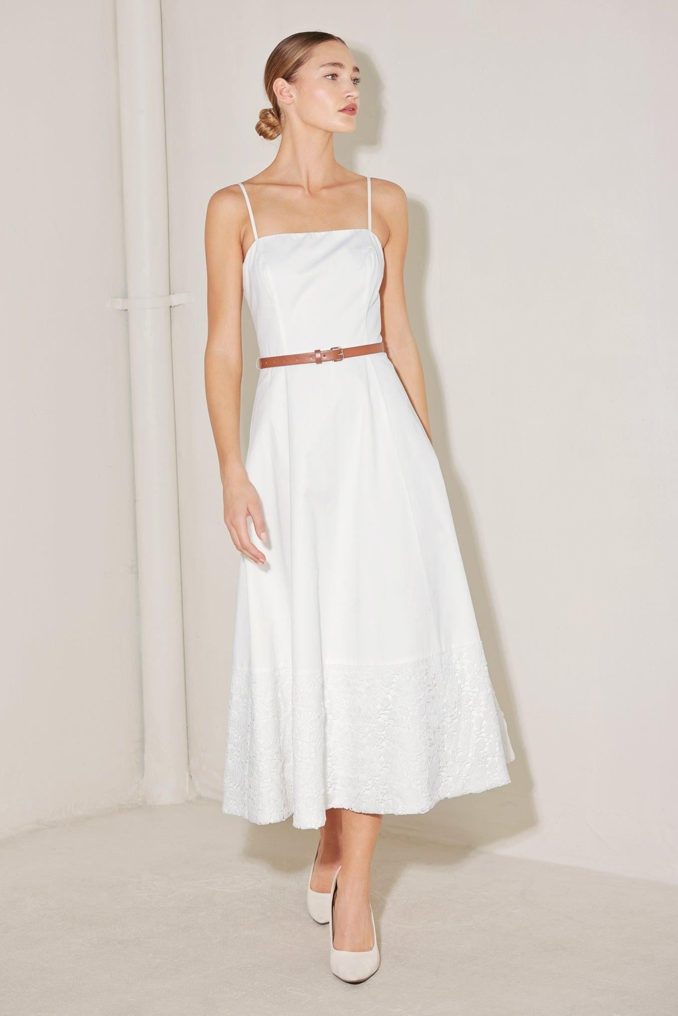 DELICATE ICON WOVEN MIDI DRESS - Glamourous Grace