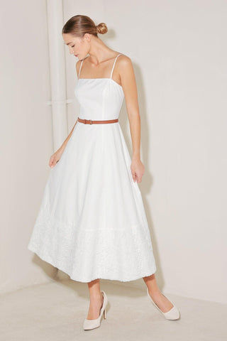 DELICATE ICON WOVEN MIDI DRESS - Glamourous Grace