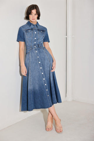 BLUEBIRD PROMENADE DENIM MIDI DRESS - Glamourous Grace