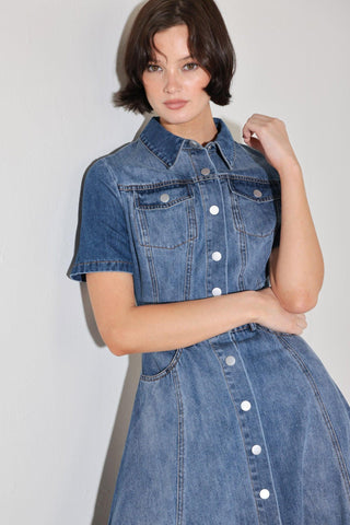 BLUEBIRD PROMENADE DENIM MIDI DRESS - Glamourous Grace