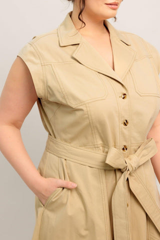 NATURAL INSTINCT WOVEN MIDI DRESS - Glamourous Grace