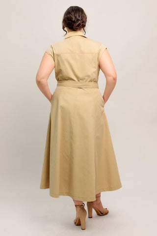 NATURAL INSTINCT WOVEN MIDI DRESS - Glamourous Grace