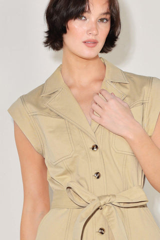 NATURAL INSTINCT WOVEN MIDI DRESS - Glamourous Grace