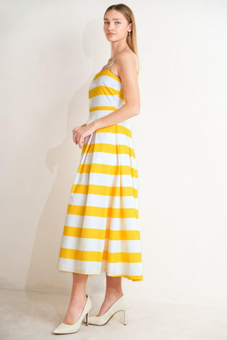 HONEY GLOW WOVEN MIDI DRESS - Glamourous Grace
