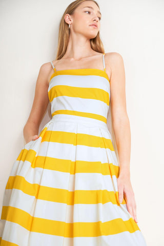 HONEY GLOW WOVEN MIDI DRESS - Glamourous Grace