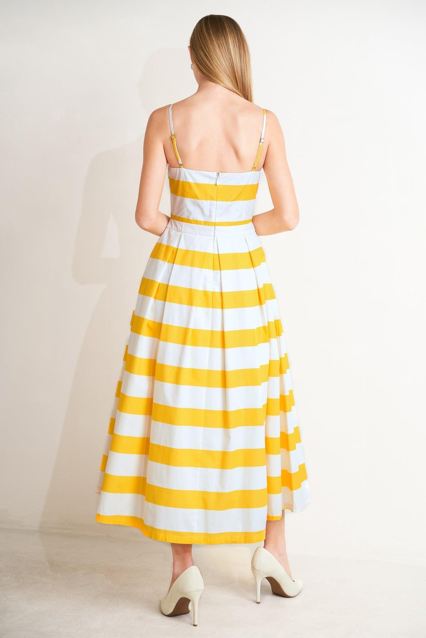 HONEY GLOW WOVEN MIDI DRESS - Glamourous Grace
