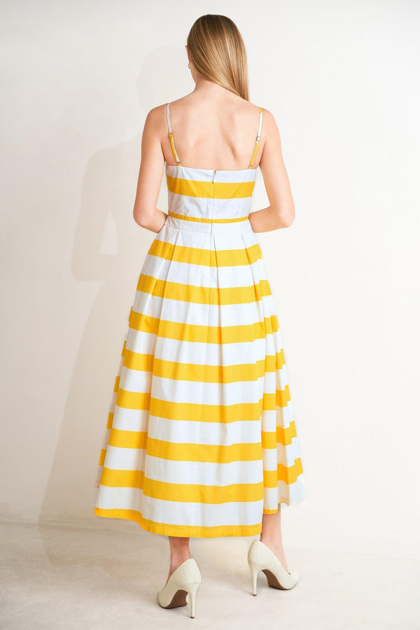 HONEY GLOW WOVEN MIDI DRESS - Glamourous Grace