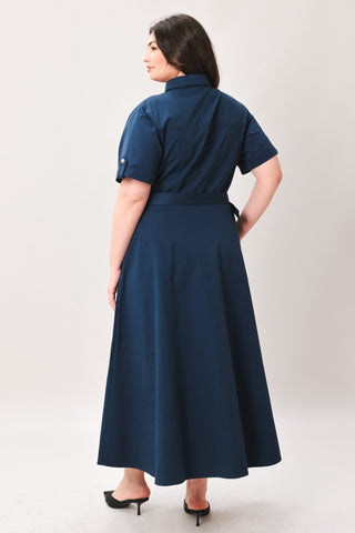 CLASSIC AUTHORITY WOVEN MIDI DRESS - Glamourous Grace