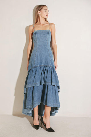 RUNWAY REBEL DENIM MIDI DRESS - Glamourous Grace