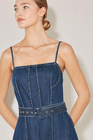 UNDERSTATED ICON DENIM MIDI DRESS - Glamourous Grace