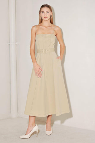 UNDERSTATED ICON WOVEN MIDI DRESS - Glamourous Grace